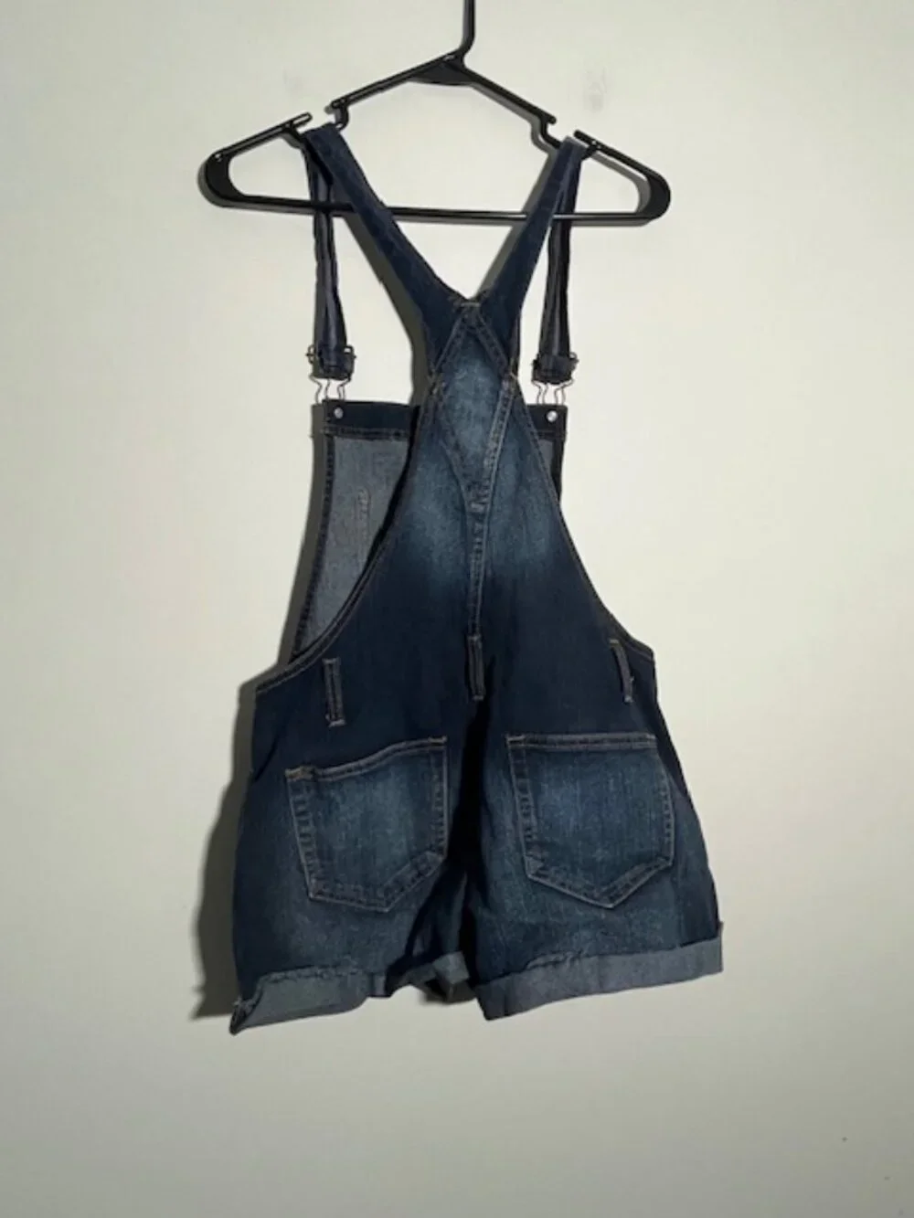 No Boundaries Denim Short Overalls Size Medium 7-9